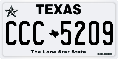 TX license plate CCC5209