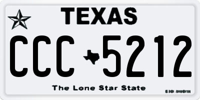 TX license plate CCC5212