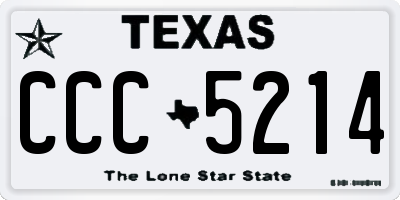 TX license plate CCC5214