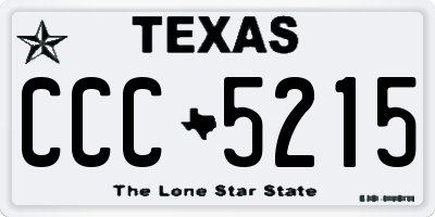 TX license plate CCC5215