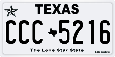 TX license plate CCC5216