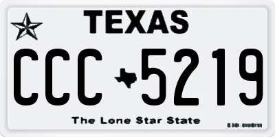 TX license plate CCC5219