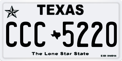 TX license plate CCC5220