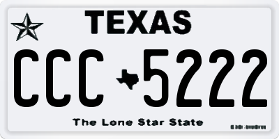 TX license plate CCC5222