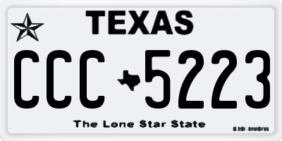 TX license plate CCC5223