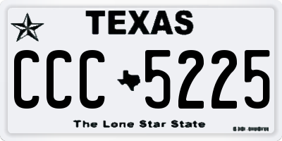 TX license plate CCC5225