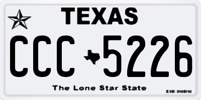TX license plate CCC5226