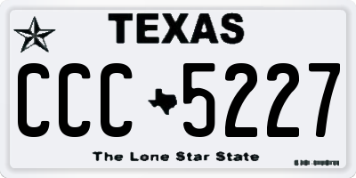 TX license plate CCC5227