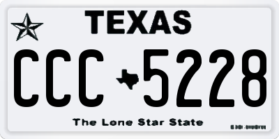 TX license plate CCC5228