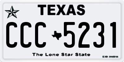 TX license plate CCC5231