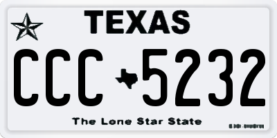 TX license plate CCC5232
