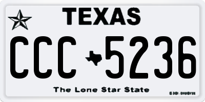 TX license plate CCC5236