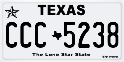 TX license plate CCC5238