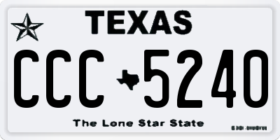 TX license plate CCC5240