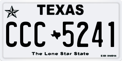 TX license plate CCC5241