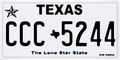 TX license plate CCC5244