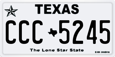 TX license plate CCC5245