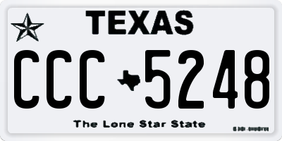 TX license plate CCC5248