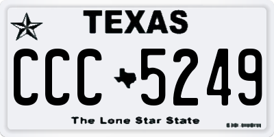 TX license plate CCC5249