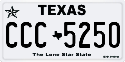 TX license plate CCC5250