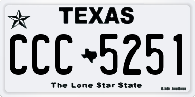TX license plate CCC5251