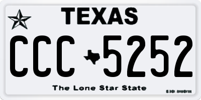 TX license plate CCC5252