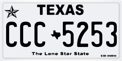 TX license plate CCC5253