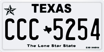 TX license plate CCC5254