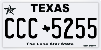 TX license plate CCC5255
