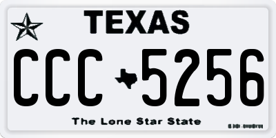 TX license plate CCC5256