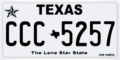TX license plate CCC5257