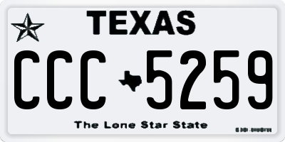 TX license plate CCC5259