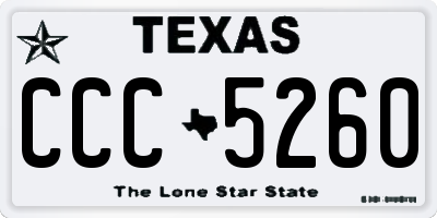 TX license plate CCC5260