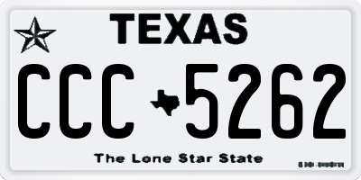 TX license plate CCC5262