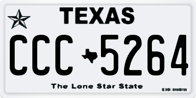 TX license plate CCC5264