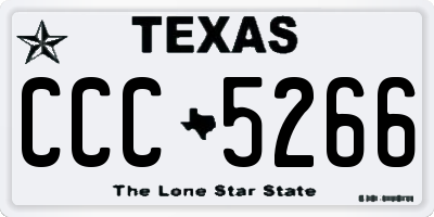 TX license plate CCC5266