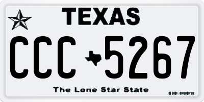 TX license plate CCC5267
