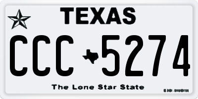 TX license plate CCC5274