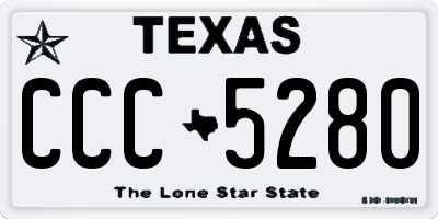TX license plate CCC5280