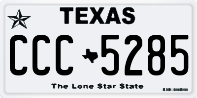 TX license plate CCC5285