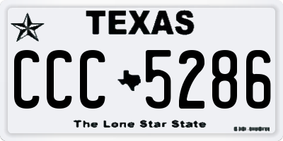 TX license plate CCC5286