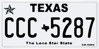 TX license plate CCC5287