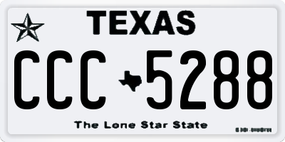 TX license plate CCC5288