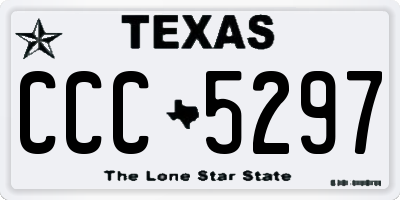 TX license plate CCC5297