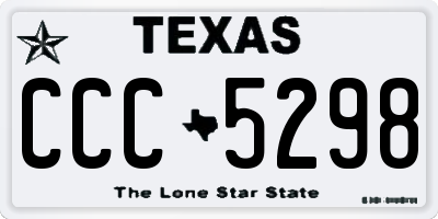 TX license plate CCC5298