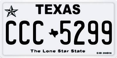 TX license plate CCC5299