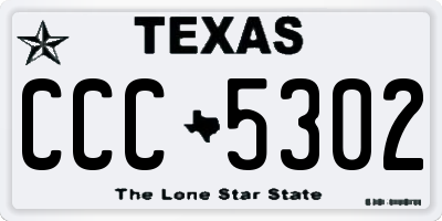 TX license plate CCC5302