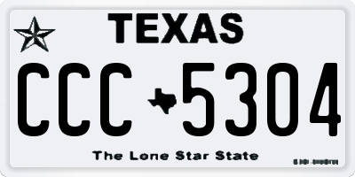 TX license plate CCC5304