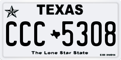 TX license plate CCC5308