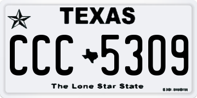TX license plate CCC5309